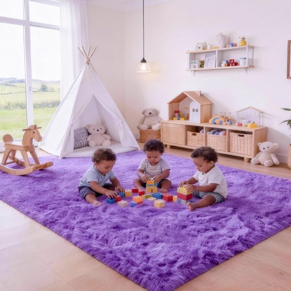 Alfombra de ecopiel color purpura