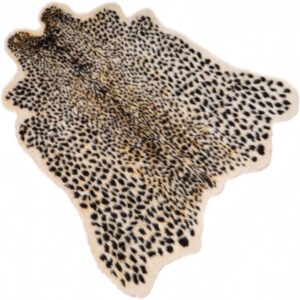alfombra de ecopiel de leopardo