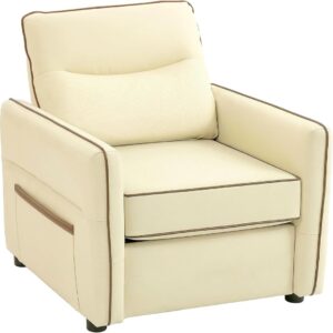 sillon de ecopiel de color beig Sillón de ecopiel de color beig
